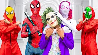 SUPERHEROs ALL Story 2  KID SPIDER MAN becomes BAD GUYS amp Rescue All Superhero Live Action [upl. by Ocisnarf211]