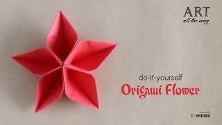 How to Fold  Origami Flower  Do It Yourself [upl. by Hafital]