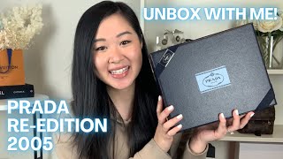 PRADA RE EDITION 2005 NYLON BAG  UNBOXING FIRST IMPRESSIONS amp WHAT FITS INSIDE  IS IT WORTH IT [upl. by Essile899]