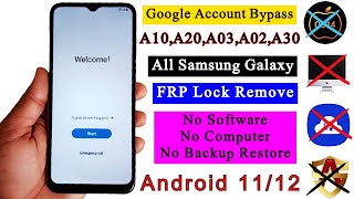 Samsung A02A03A10A20A30A50 Frp Bypass  2024 All Samsung Android 1112 Google Account Bypass [upl. by Bolitho]