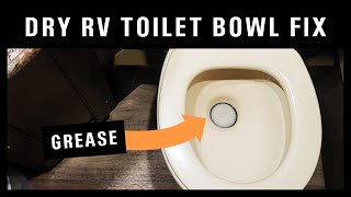 Thetford RV Toilet Bowl Not Holding Water Repair  Gasket Waste BallFlap [upl. by Egiaf]