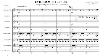 Evidemment  FGall  ensemble de clarinettes [upl. by Uttica]