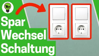 Sparwechselschaltung mit 2 Schaltern und Steckdosen ✅ TOP ANLEITUNG Wie Spar Schaltung Anschließen [upl. by Pavior]