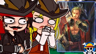 Pirates of Caribbean React to Zoro  One Piece React  TikTok Edits  Gacha React [upl. by Arised]