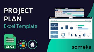 Project Plan Excel Template  Project Planner with Gantt  Project Management Spreadsheet [upl. by Letsyrhc]