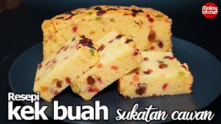 Resepi kek buah  bakar gebu dan lembab [upl. by Monsour]