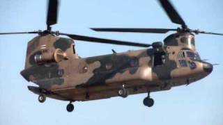 Thai Army Blackhawk Takeoff and Chinook landing [upl. by Bashee]