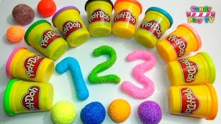 Learn To Count with PLAYDOH Numbers  1 to 20  Squishy Glitter Foam  Learn To Count 110 1120 [upl. by Ree]