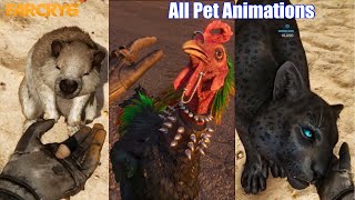 Far Cry 6  Petting all Companions amp Animals Pet Animations [upl. by Irv]