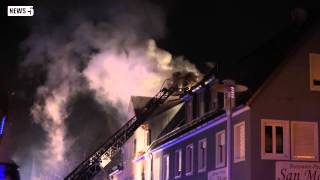 15022015 WUG Wohnungsbrand in Gunzenhausen fordert 2 Schwerverletzte [upl. by Pavior551]