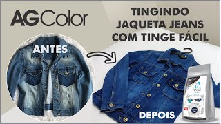 TINGINDO JAQUETA JEANS COM TINGE FÁCIL [upl. by Eah]