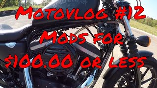 Sportster Iron 883 Motovlog Modifications for a Sportster Iron 883 for a 10000 or Less [upl. by Schell]