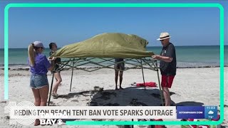 Redington Beach residents fuming after vote to ban tents canopies on the beach [upl. by Ellsworth]