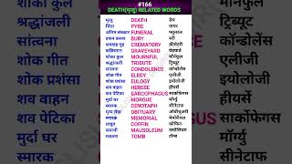 Deathमृत्यु related words shorts ewdS166 [upl. by Mclyman]