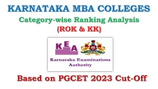 PGCET MBA 2024 CutRank Analysis CategoryWise Guide for SC ST GM 2A 2B 3A 3B in Karnataka [upl. by Lupita190]