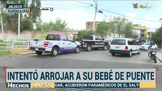 Una mujer intentó arrojar a su bebé de un puente [upl. by Anawahs600]