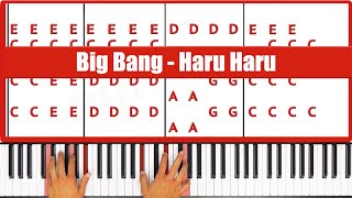 Haru Haru Big Bang Piano Tutorial Easy [upl. by Devy79]