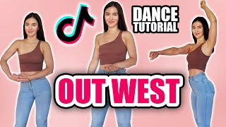 Out West TikTok Dance Tutorial  SLOW [upl. by Ynabla]