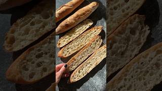 Learn how to make baguettes  details in description sourdoughbread chicagobaker [upl. by Maillliw]