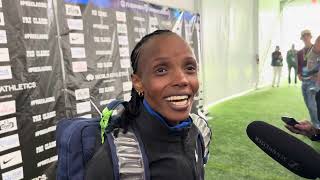 Beatrice Chebet 2854 World Record 100000m says she wants to double in Paris [upl. by Luy965]