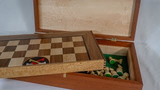 Exquisite Folding Chess Board in a Leopardwood Box [upl. by Odysseus]