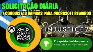 CONQUISTAS DA SEMANA PARA MICROSOFT REWARDS  7 CONQUISTAS FÁCEIS E RÁPIDAS EM INJUSTICE 2 [upl. by Drawde]