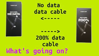 quotNo dataquot data cable tested and compared to a quot200quot data cable [upl. by Gwenneth]