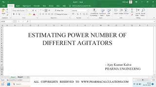 Estimation of power number for different impellers [upl. by Sparrow]