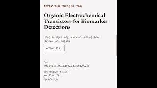 Organic Electrochemical Transistors for Biomarker Detections  RTCLTV [upl. by Reseta]