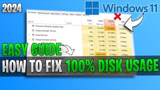 How to Fix 100 DISK USAGE on ANY PC in 2024 [upl. by Valentino]