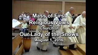 Mass of First Religious Vows Missionary Oblates of Mary Immaculate 2016 [upl. by Akined]