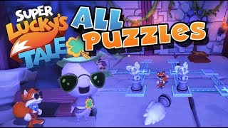 Super Luckys Tale All Sliding Puzzles  including Gilly Island PC XB1 [upl. by Vallonia]