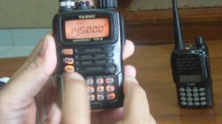 Tutorial setting ht yaesu vx 6 duplek and name [upl. by Lirret946]