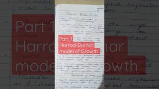 Part 1 HarrodDomar Model of Growth Growthamp Developmenteconomicseducationstudy Follow [upl. by Sivrup]