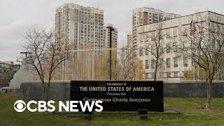 US closes embassy in Kyiv amid warnings of quotsignificantquot Russian air attack [upl. by Terina754]