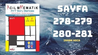 ACİL MATEMATİK AYT ÇÖZÜMLERİ SAYFA  278279280281 2019 [upl. by Esile]