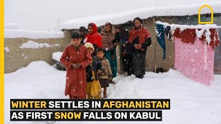 Winter settles in Afghanistan as first snow falls on Kabul [upl. by Paff]