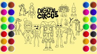 Drawing and Coloring All Characters from The Amazing Digital Circus Pomni Jax Gangle and Others [upl. by Melan]