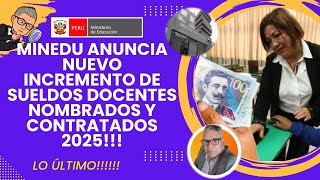 😱MINEDU ANUNCIA IRRISORIO AUMENTO PARA TODOS LOS DOCENTES 2024🤔 [upl. by Docilu]