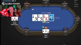 QUICKEST Exit I Ever Did in a Poker Tournament Content Creators Freeroll Club Poker [upl. by Ahsiekram]