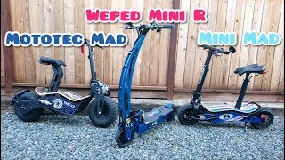 Weped Mini R  Mototec Mad  Mini Mad Velocifero Electric Scooter Close Up  위페드 [upl. by Eserahc]