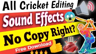 Ultimate Cricket Sound Effects for Editing 🎬  Bat Wicket and More 🔥 [upl. by Riti615]