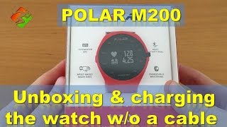 Polar M200  Unboxing and charging the watch wo a cable [upl. by Reniti]