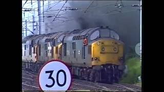 Class 37 thrash  Mossend 15690 [upl. by Nylatsirk]