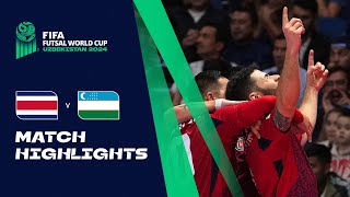 HIGHLIGHTS Costa Rica v Uzbekistan  FIFA Futsal World Cup Uzbekistan 2024 [upl. by Os242]