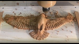 2M views CNC router CAN make 25000 🤑 per month carving a 3D American bald eagle I CAN SHOW YOU HOW [upl. by Watters]