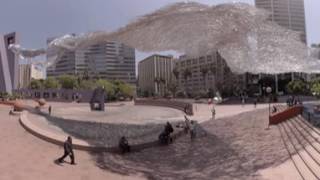 Massive moving ‘Liquid Shard’ sculpture at Pershing Square [upl. by Aicilegna385]