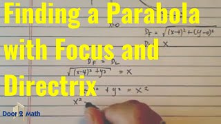 Find the EQUATION OF A PARABOLA With Focus 40 and Directrix x0 [upl. by Joey]