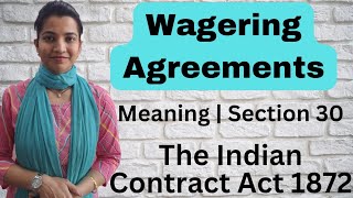 Wagering Agreements  By Nidhi Baglikar [upl. by Ewall]