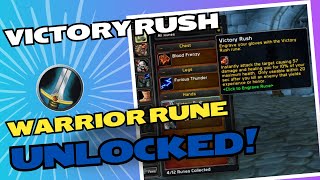 LEARN HOW TO GET VICTORY RUSH Warrior RUNE Location  Season Of Discovery GUIDE [upl. by Arundel195]